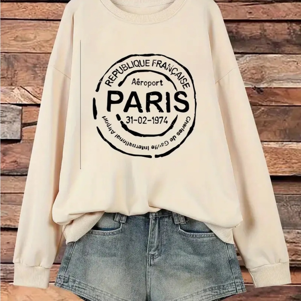 New Paris stamp sweatshirt